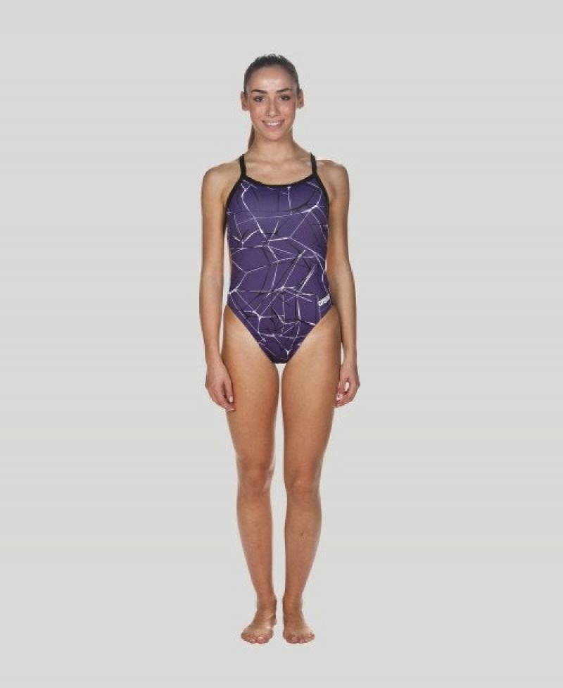 Purple Arena Water Challenge Back Women\'s Swimsuits | 17744160