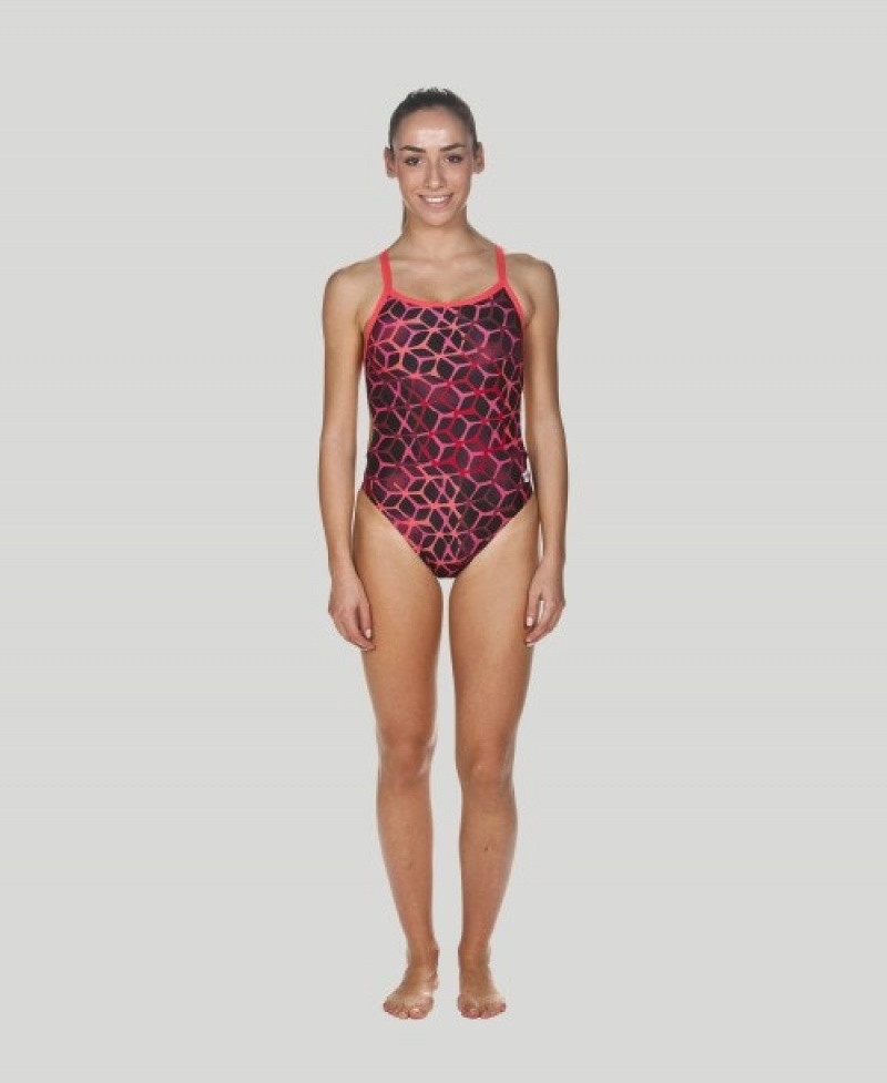 Red Arena Carbonics Ii Challenge Back Women's Swimsuits | 49526343