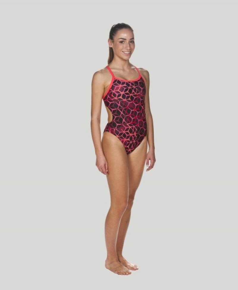 Red Arena Carbonics Ii Challenge Back Women's Swimsuits | 49526343