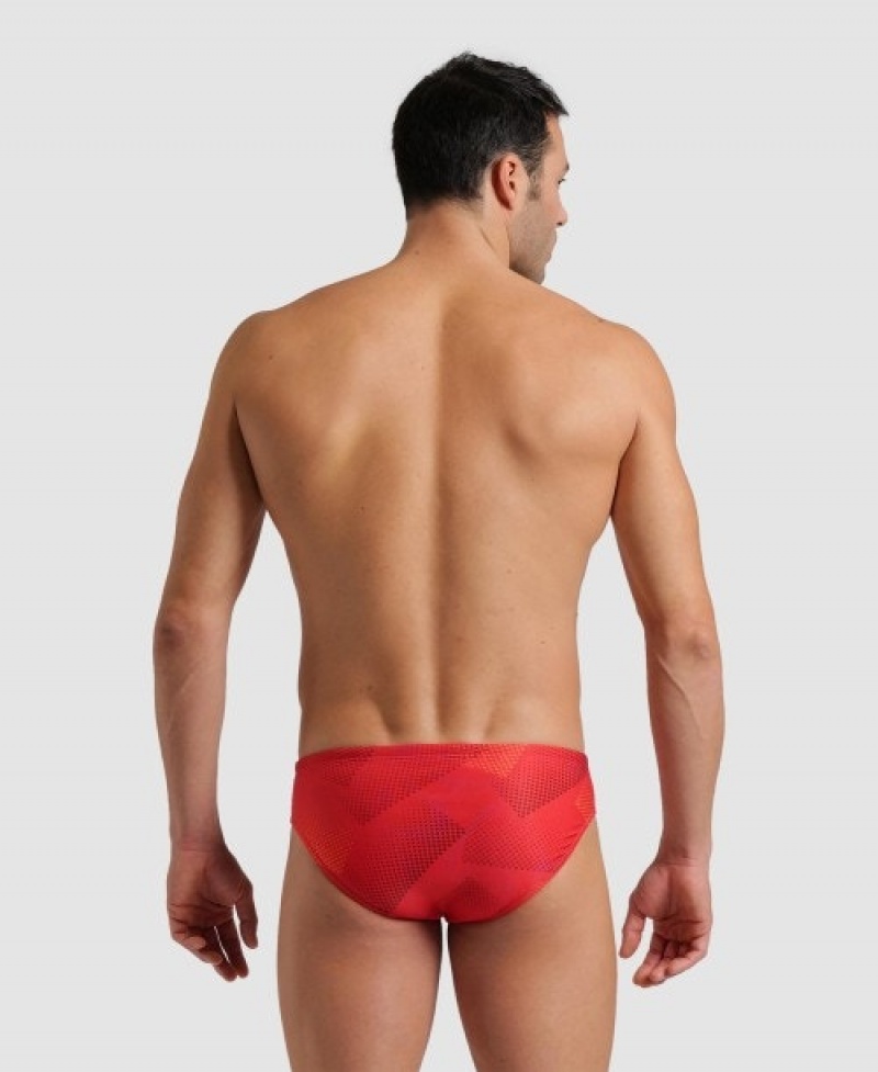 Red Arena Halftone Men's Briefs | 70863583