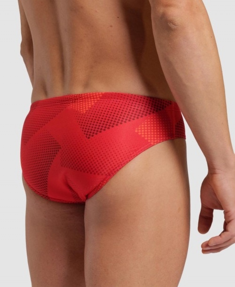 Red Arena Halftone Men's Briefs | 70863583