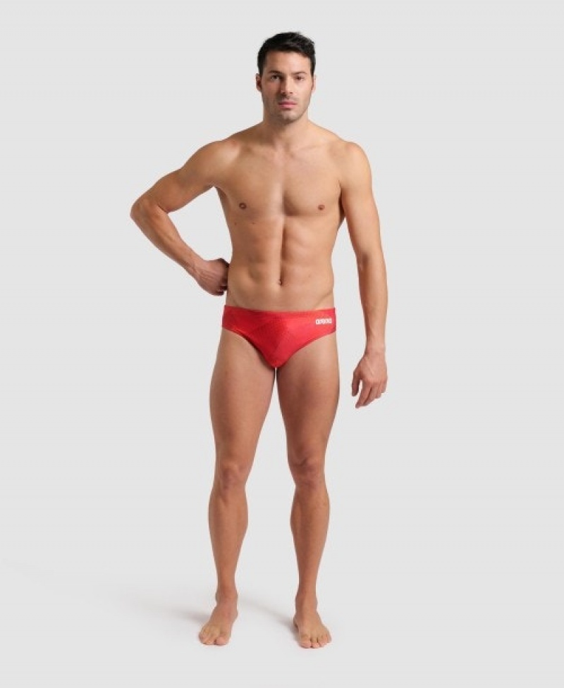 Red Arena Halftone Men's Briefs | 70863583