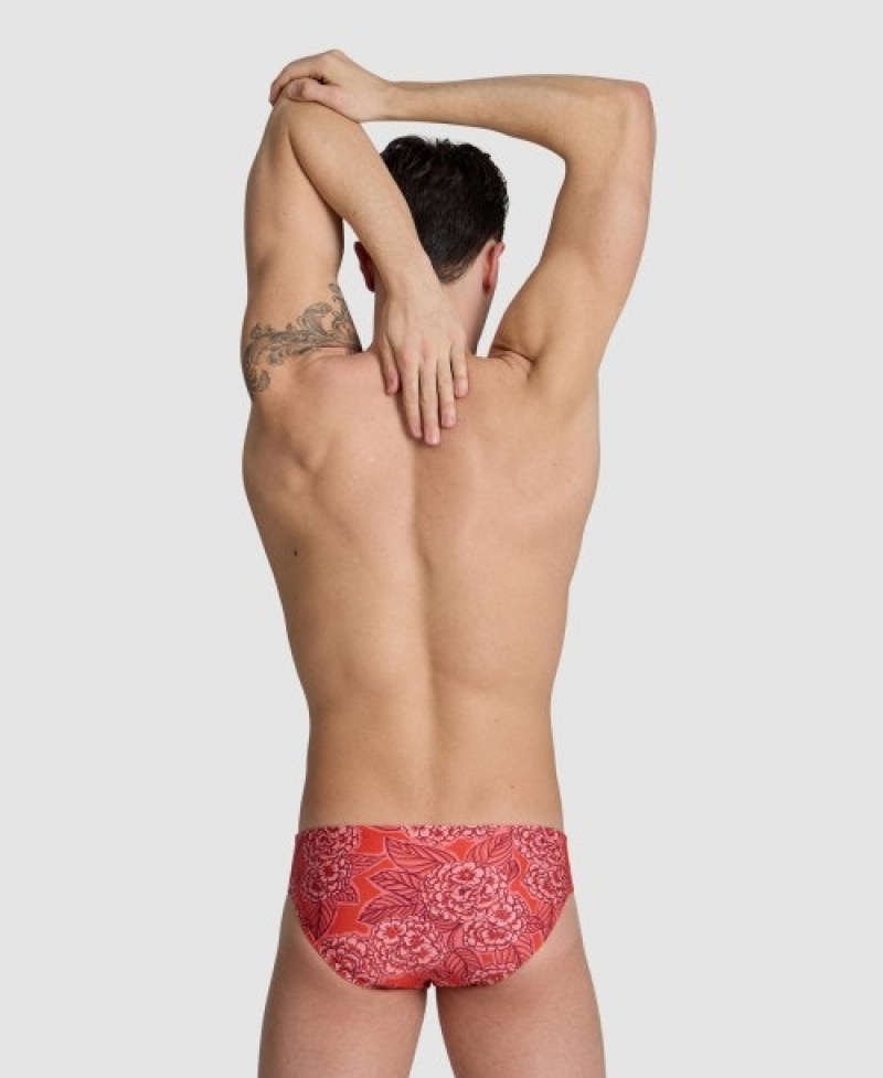 Red Arena Hydrange Bouquet Men's Briefs | 70989960