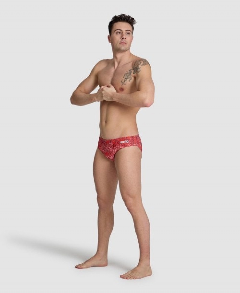 Red Arena Hydrange Bouquet Men's Briefs | 70989960