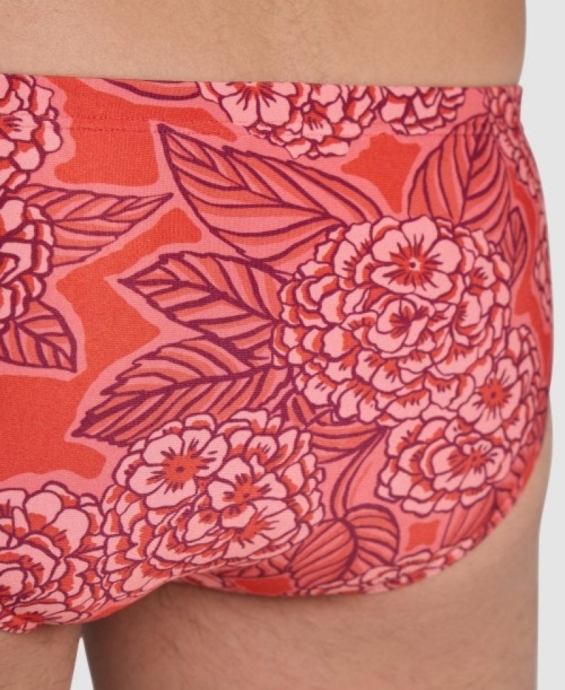 Red Arena Hydrange Bouquet Men's Briefs | 70989960