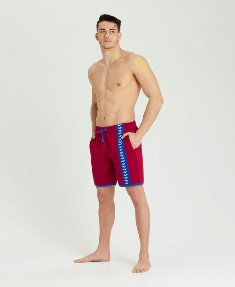 Red Arena Icons Beach Men's Shorts | 55614820