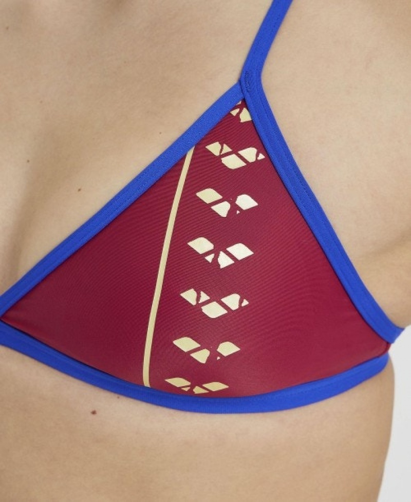 Red Arena Icons Logo Triangle Top Women's Bikinis | 57112223