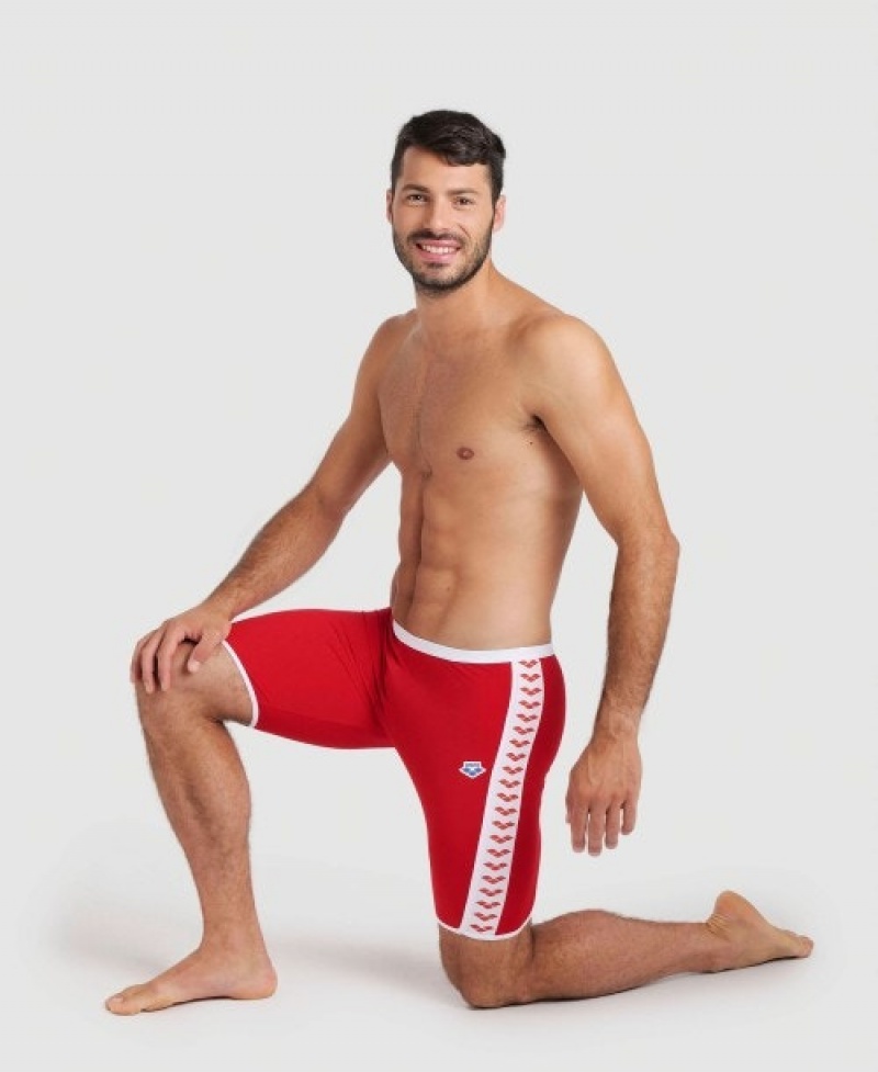 Red Arena Icons Solid Jammer Men's Swim Shorts | 94492021