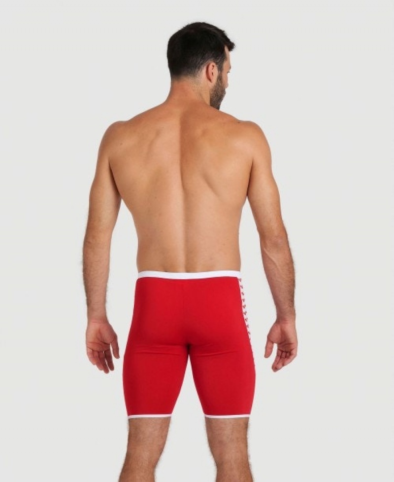 Red Arena Icons Solid Jammer Men's Swim Shorts | 94492021