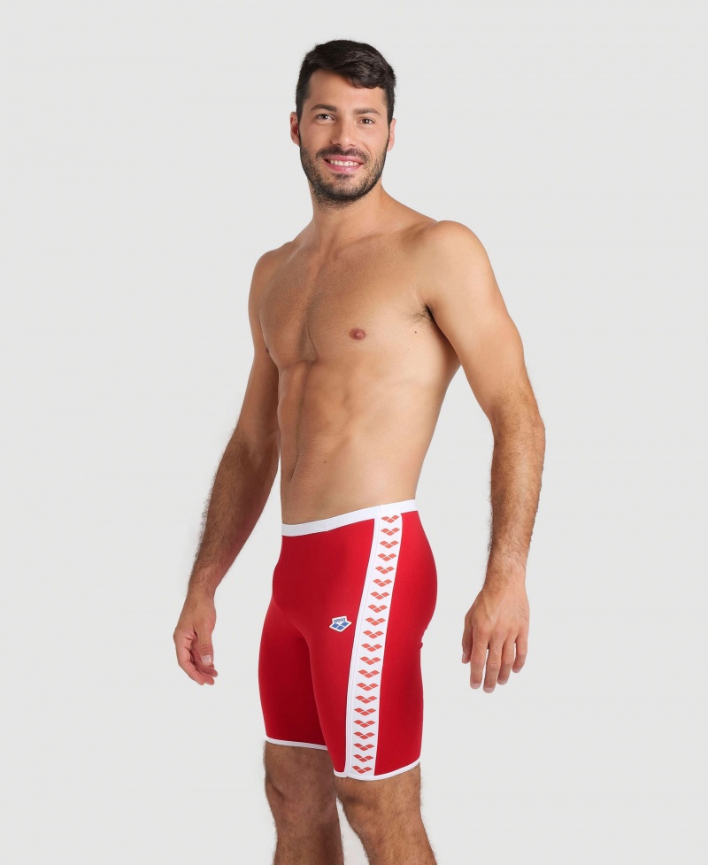 Red Arena Icons Solid Jammer Men\'s Swim Shorts | 94492021