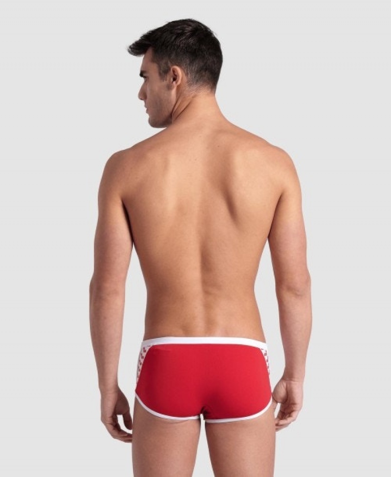 Red Arena Icons Solid Low Waist Men's Swim Trunks | 87882377