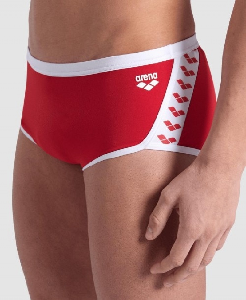 Red Arena Icons Solid Low Waist Men's Swim Trunks | 87882377