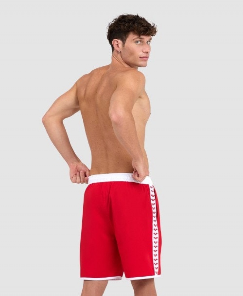 Red Arena Icons Team Stripe Men's Shorts | 85929938