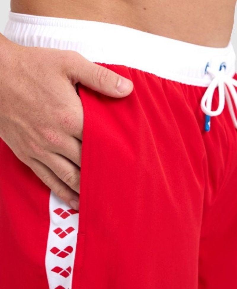 Red Arena Icons Team Stripe Men's Shorts | 85929938