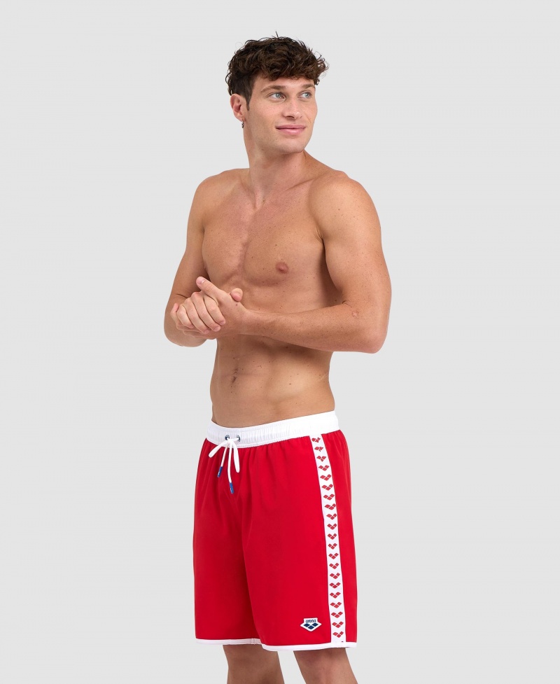 Red Arena Icons Team Stripe Men\'s Shorts | 85929938