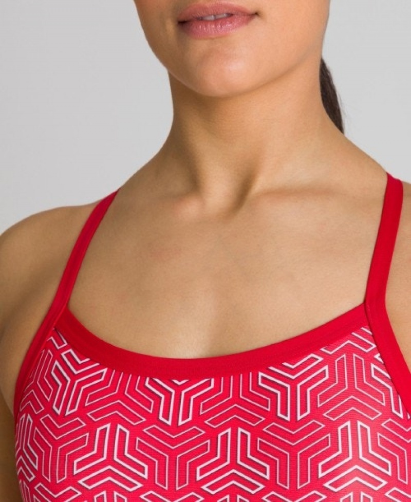 Red Arena Kikko Challenge Back Women's Swimsuits | 30953328