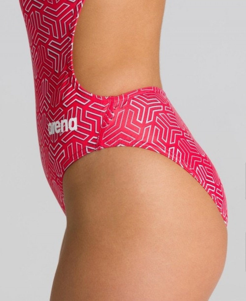 Red Arena Kikko Challenge Back Women's Swimsuits | 30953328