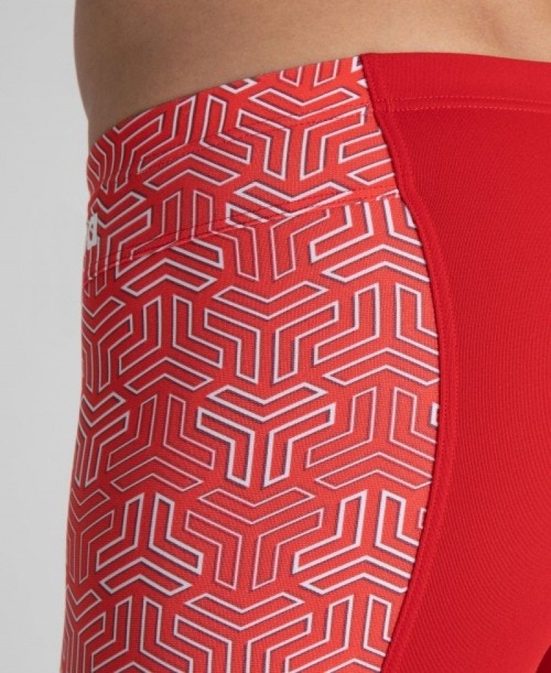 Red Arena Kikko Jammer Men's Swim Shorts | 12849650