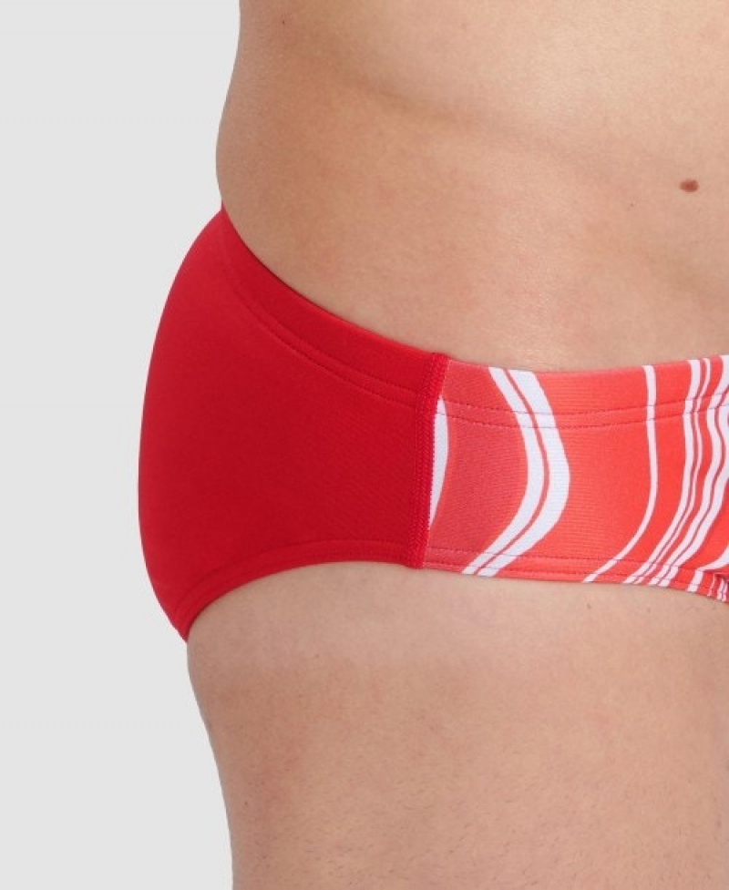 Red Arena Marbled Men's Briefs | 71368219