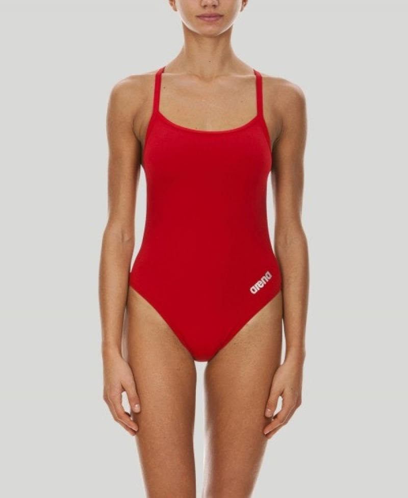 Red Arena Mast Light Tech Back Women's Swimsuits | 52890225