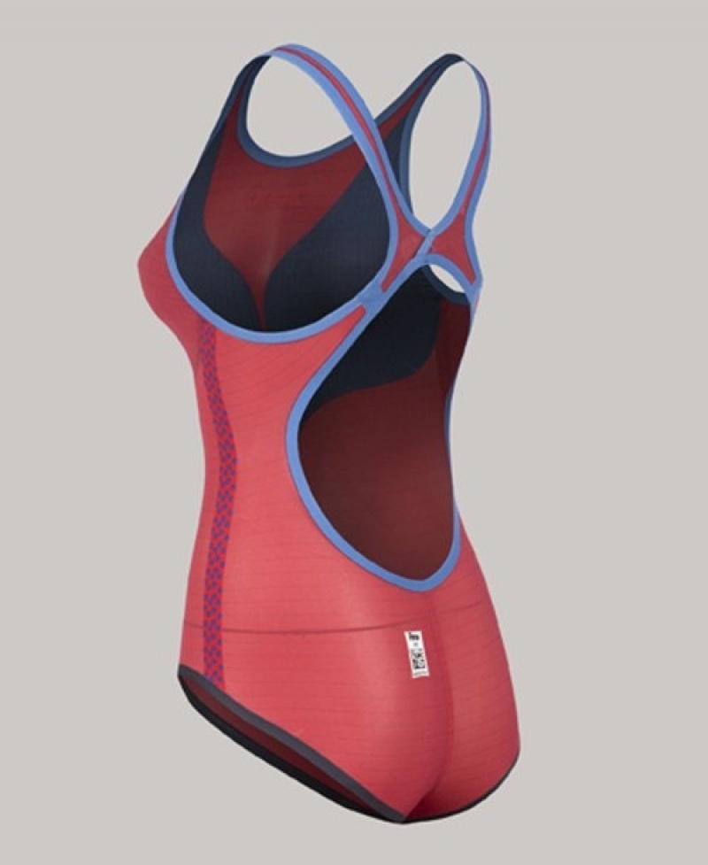 Red Arena Powerskin Carbon Duo Top Women's Racing Suit | 16372647