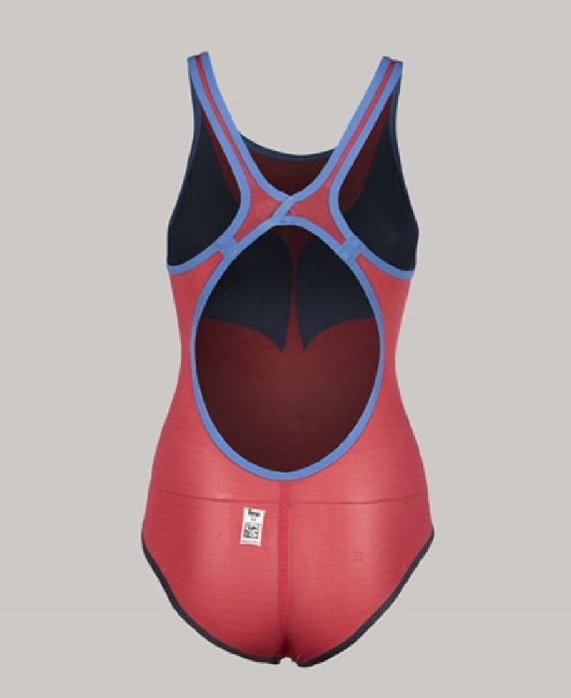 Red Arena Powerskin Carbon Duo Top Women's Racing Suit | 16372647