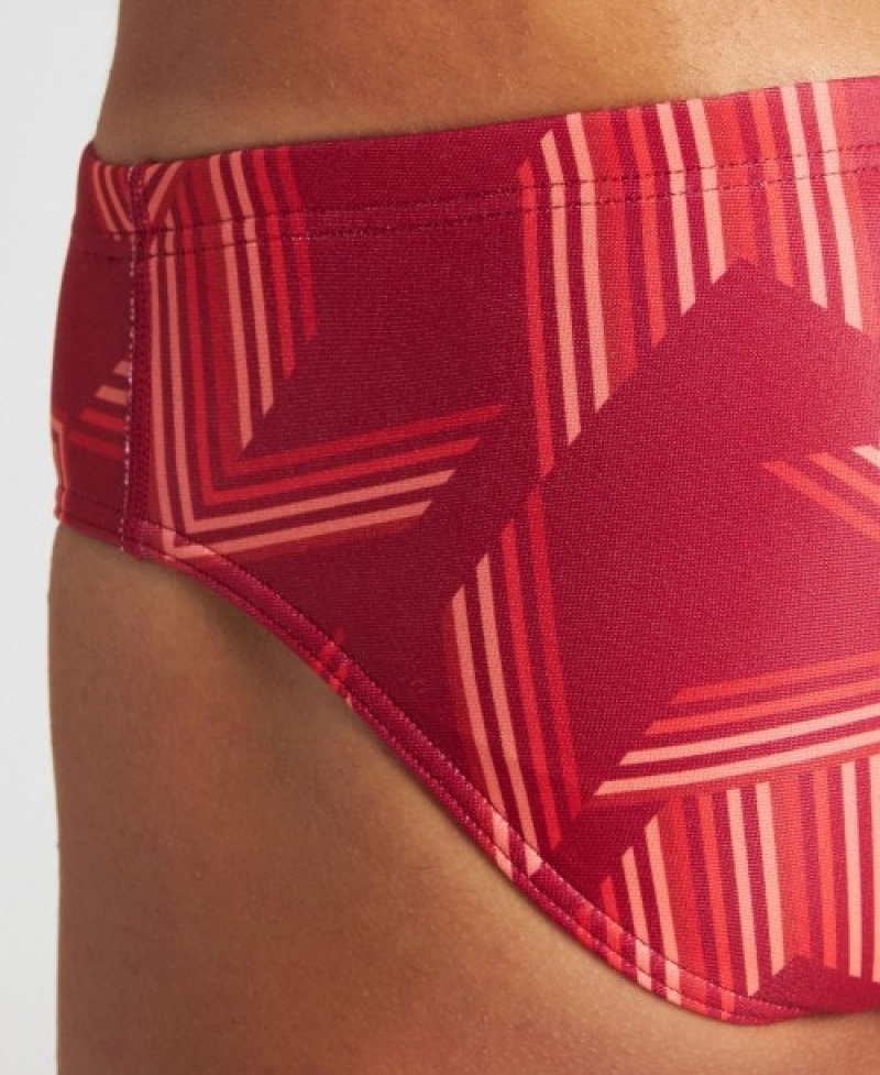 Red Arena Puzzled Men's Briefs | 84600521