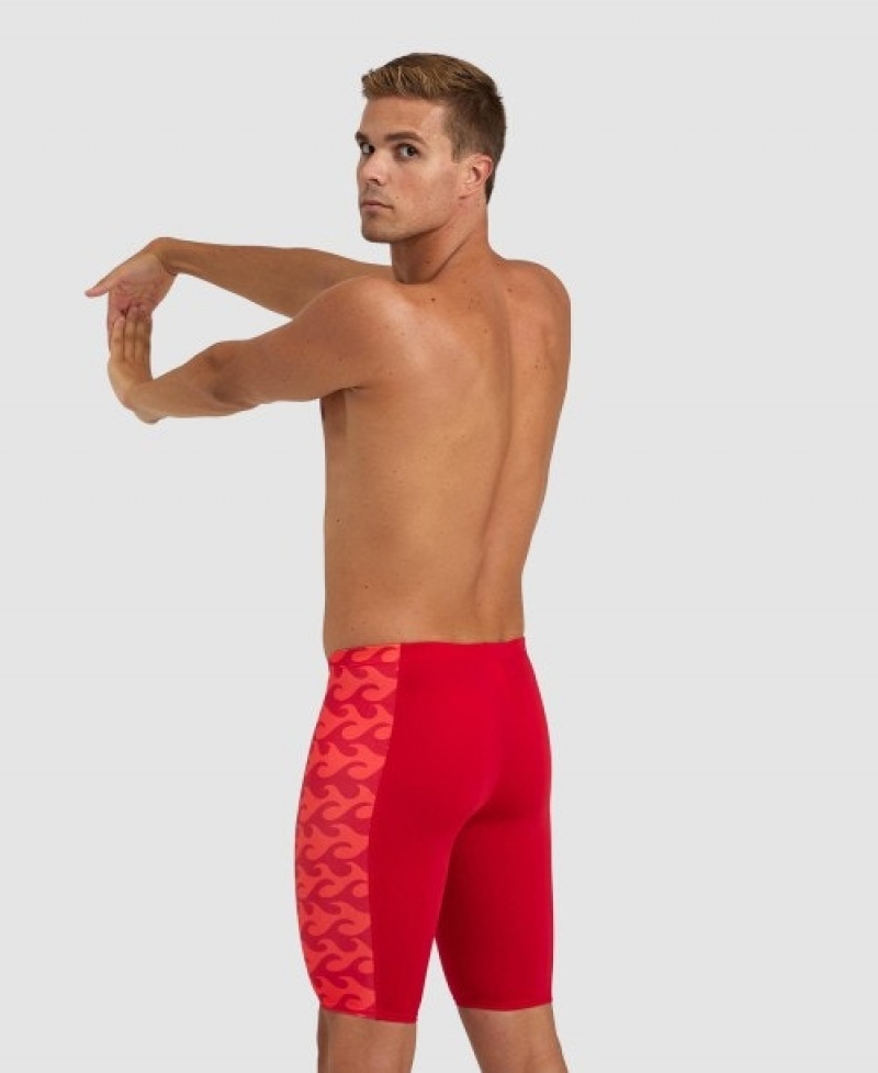 Red Arena Ride The Wave Jammer Men's Swim Shorts | 15036789