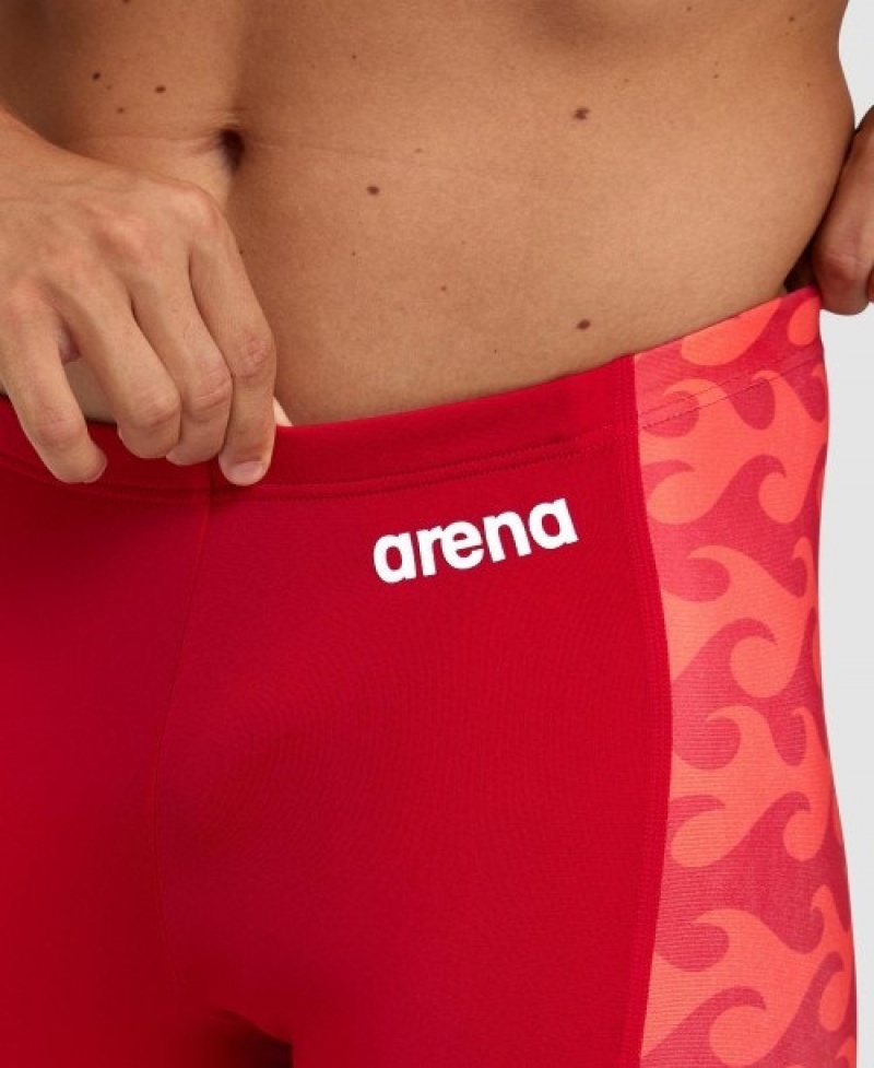 Red Arena Ride The Wave Jammer Men's Swim Shorts | 15036789