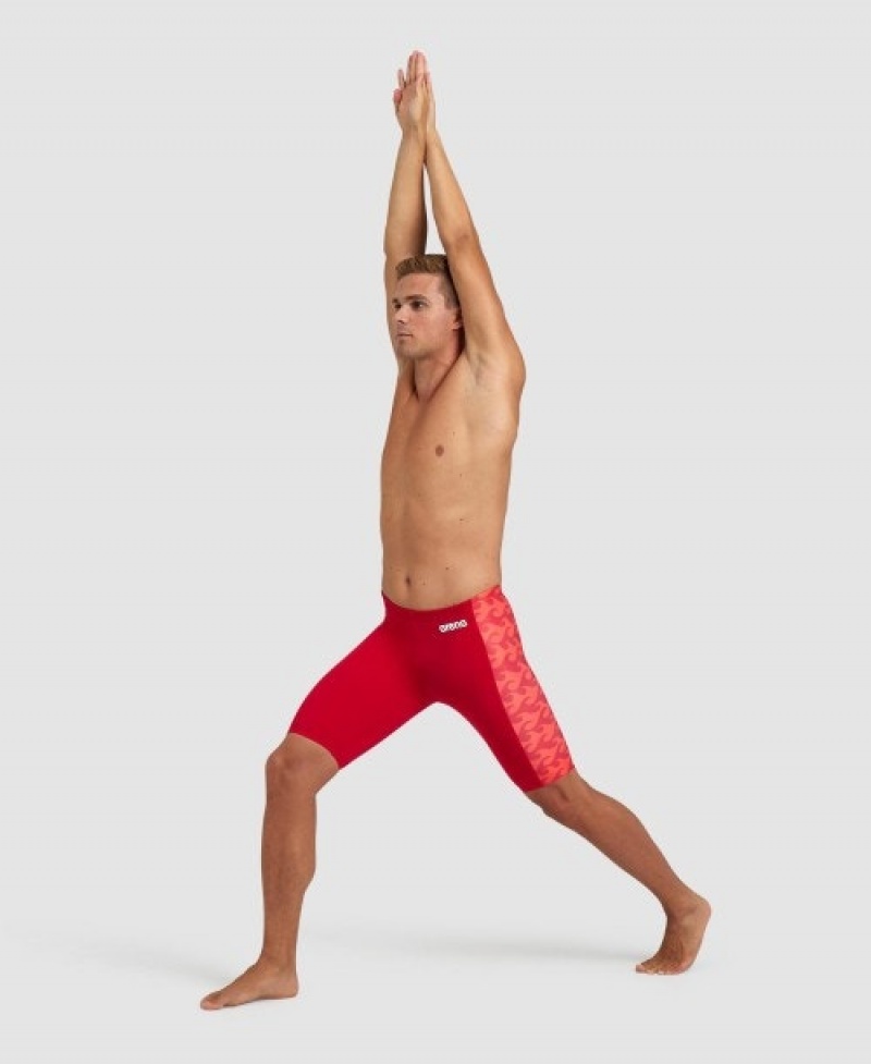 Red Arena Ride The Wave Jammer Men's Swim Shorts | 15036789