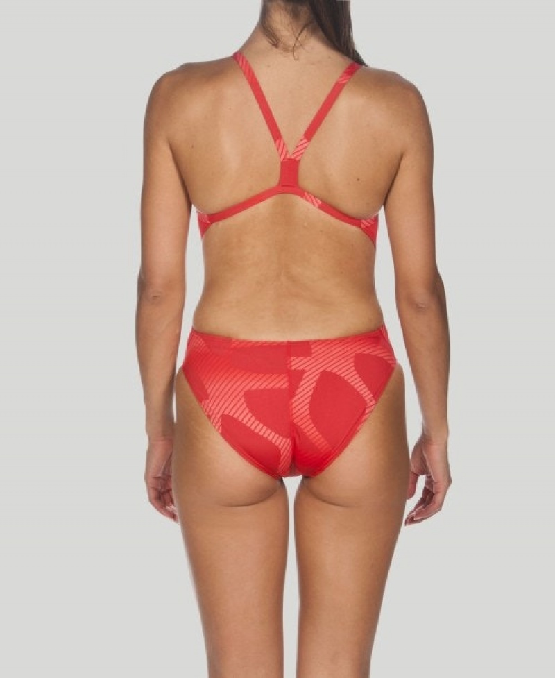 Red Arena Spider Challenge Back Women's Swimsuits | 54456355