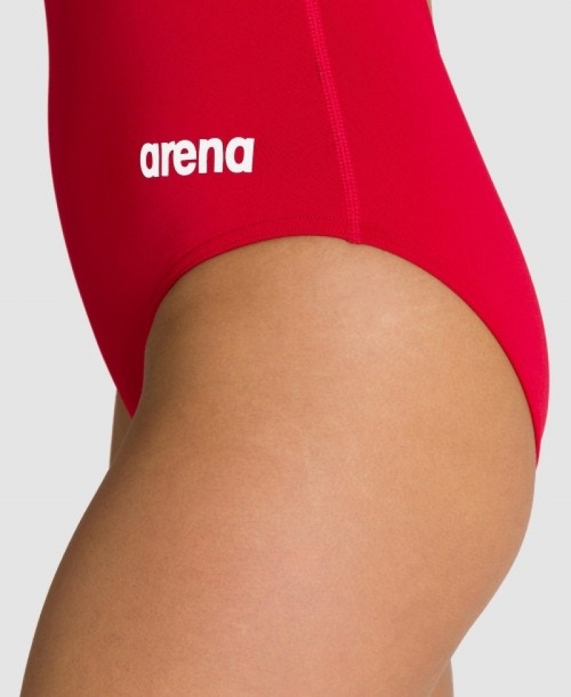 Red Arena Team Light Drop Back Women's Swimsuits | 62138599