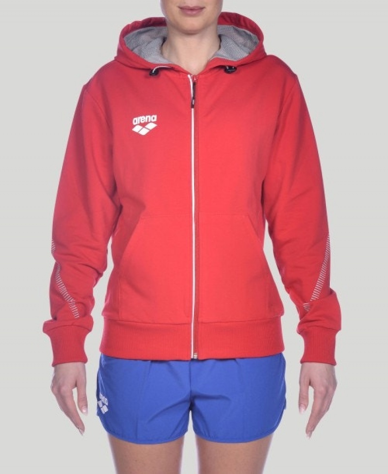 Red Arena Team Line Hooded Men's Jackets | 9678845