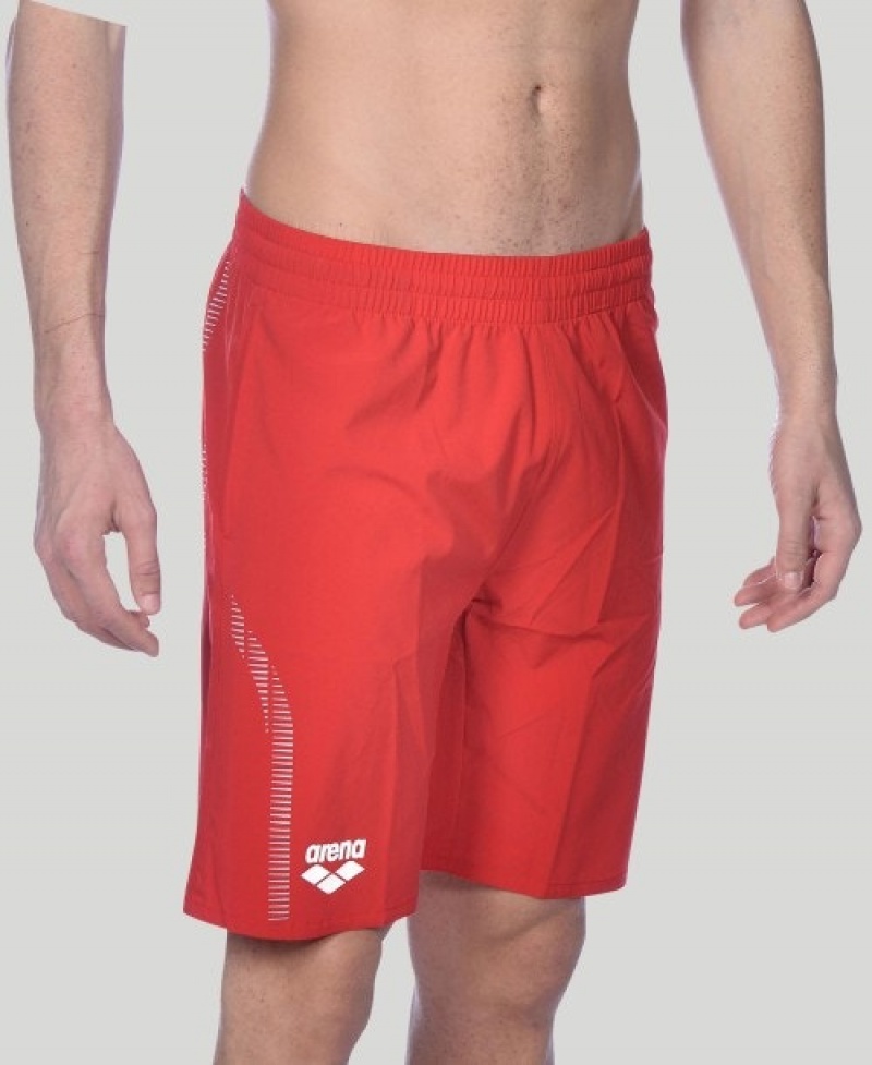 Red Arena Team Line Men's Shorts | 7835539