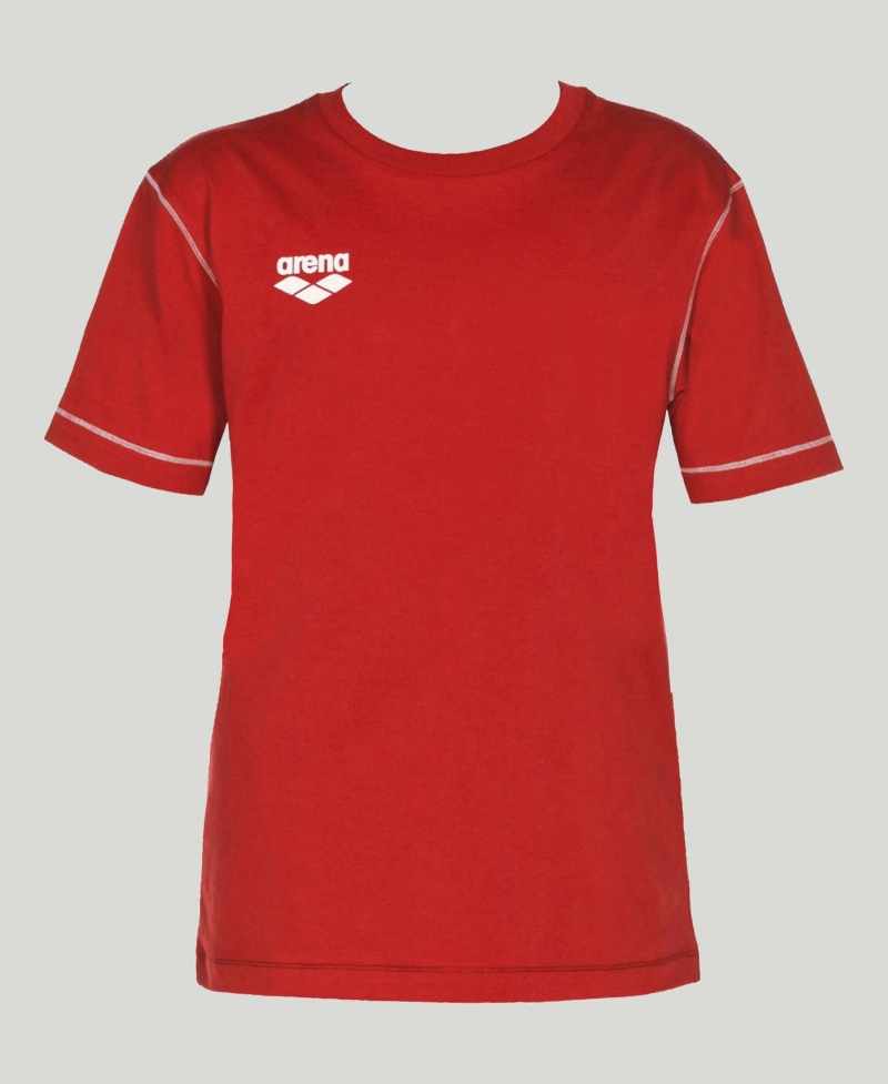 Red Arena Team Line Short Sleeve Men\'s T Shirts | 55545545