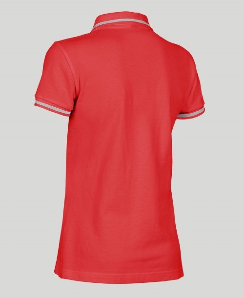 Red Arena Team Line Short Sleeve Women's Polo Shirts | 74780627