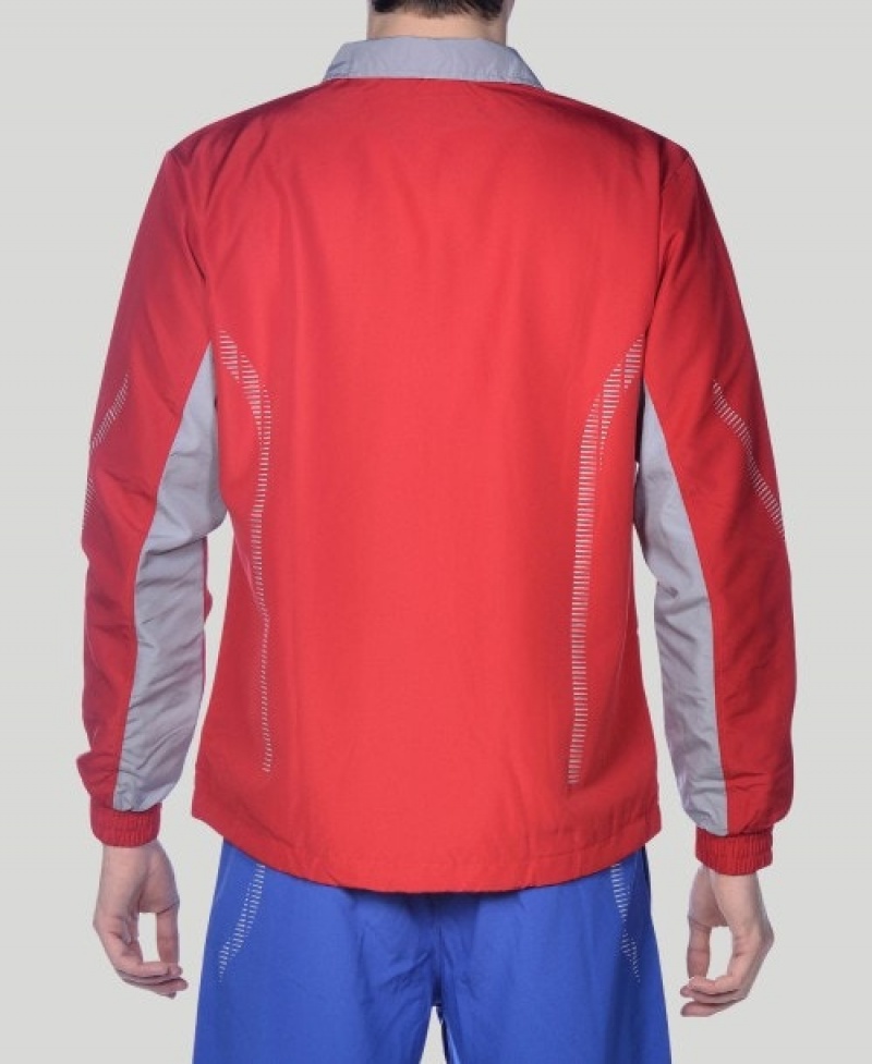 Red Arena Team Line Warm-up Men's Jackets | 49979618