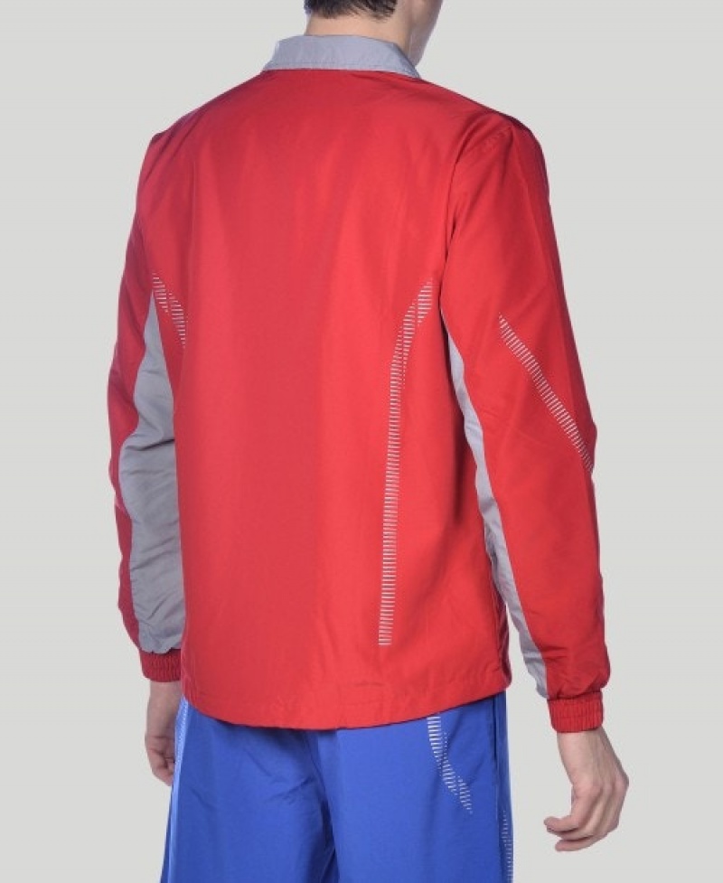 Red Arena Team Line Warm-up Men's Jackets | 49979618