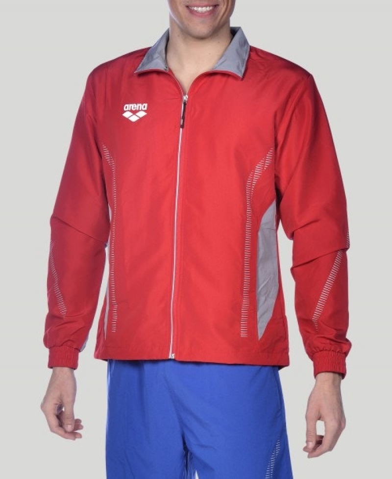 Red Arena Team Line Warm-up Women's Jackets | 38832220