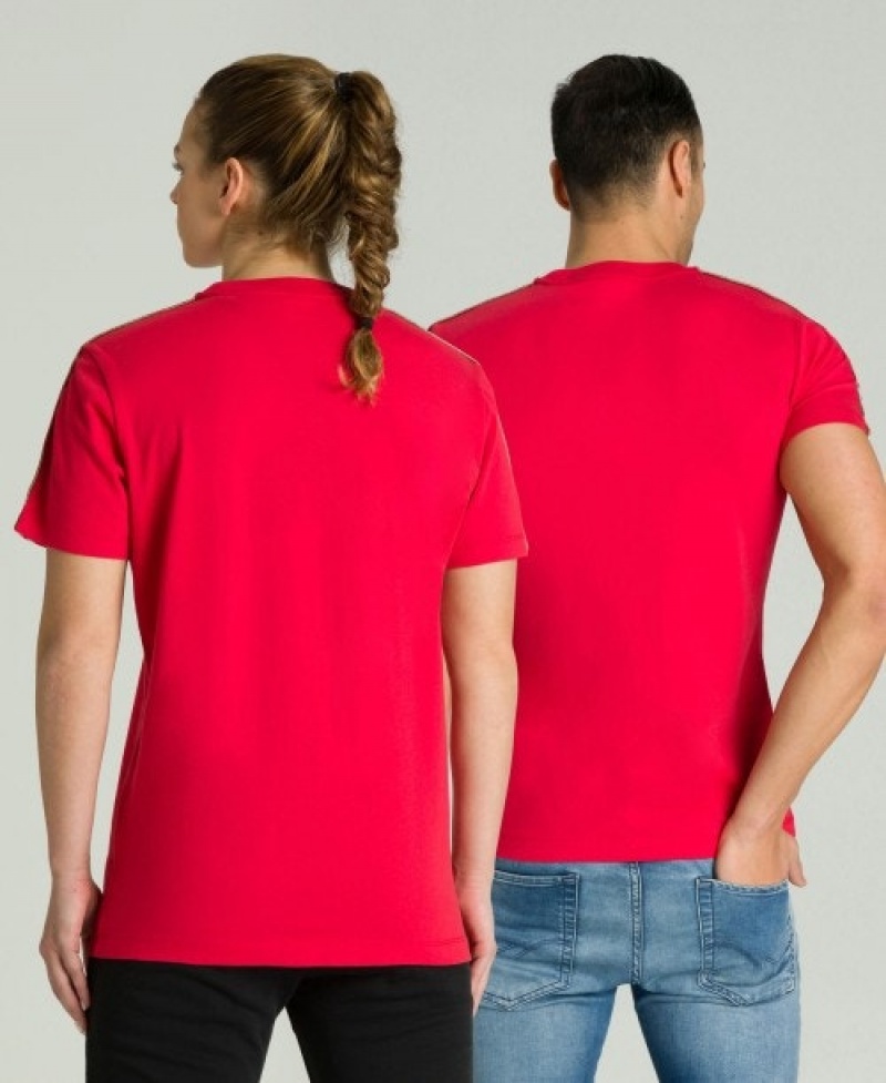 Red Arena Team Nations Women's T Shirts | 73394463