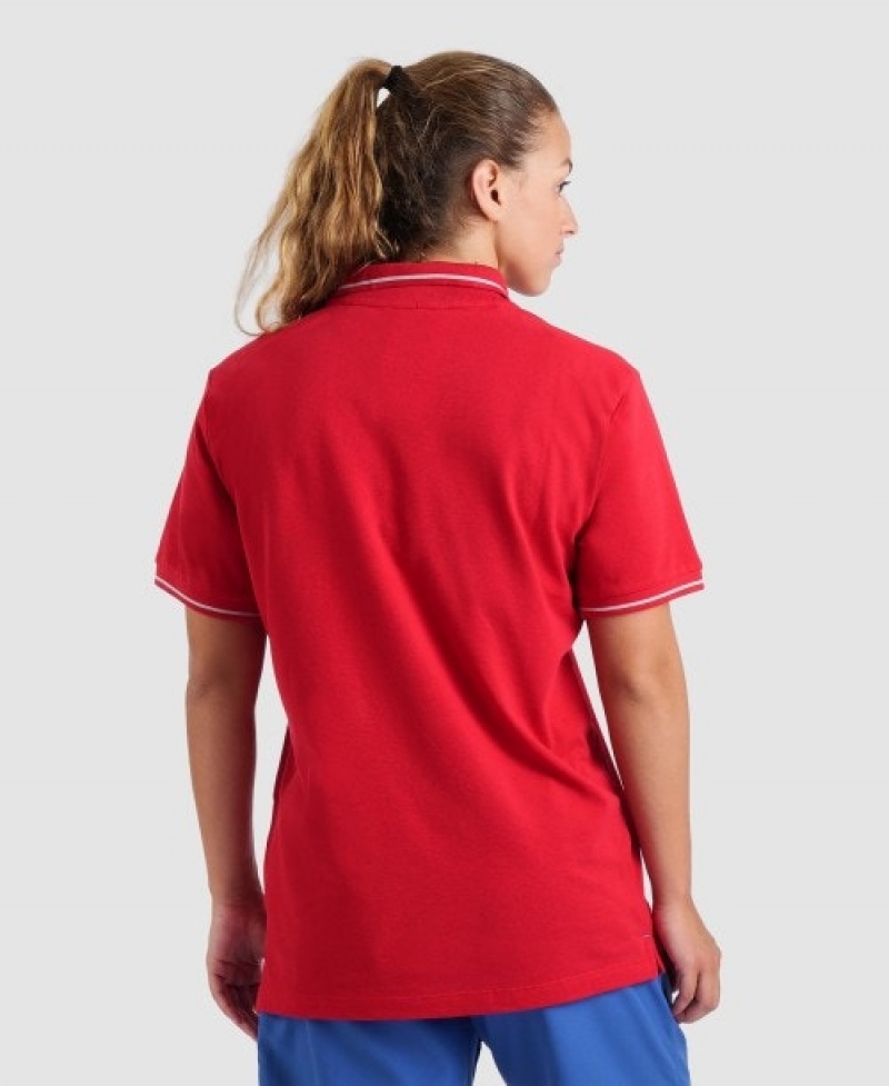 Red Arena Team Solid Men's Polo Shirts | 12149930