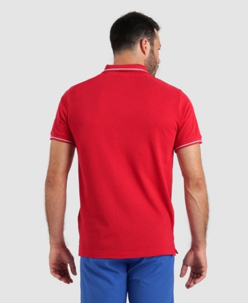 Red Arena Team Solid Men's Polo Shirts | 12149930