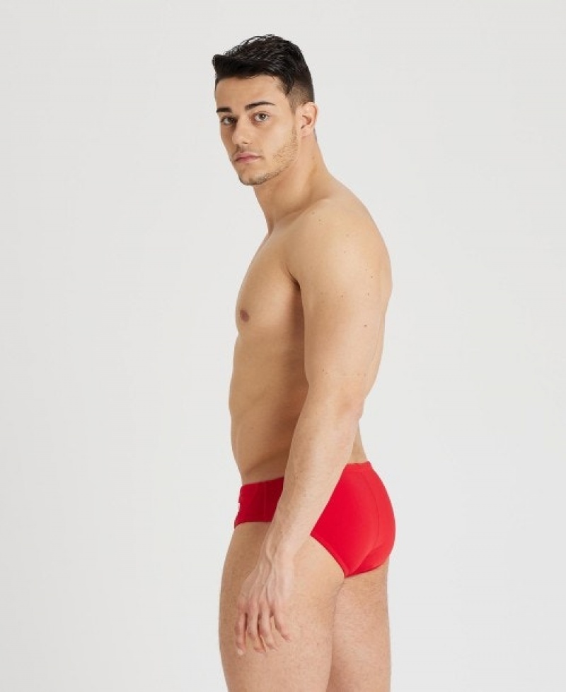 Red Arena Team Solid Water Polo Men's Briefs | 63656246