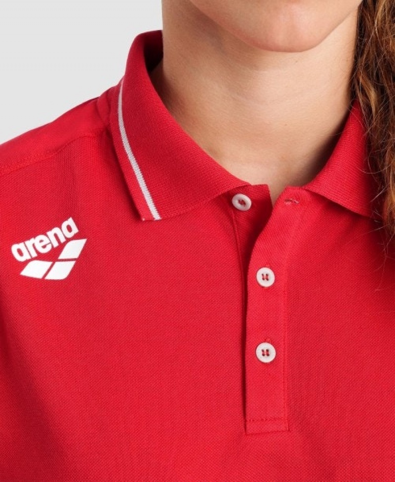 Red Arena Team Solid Women's Polo Shirts | 39584156