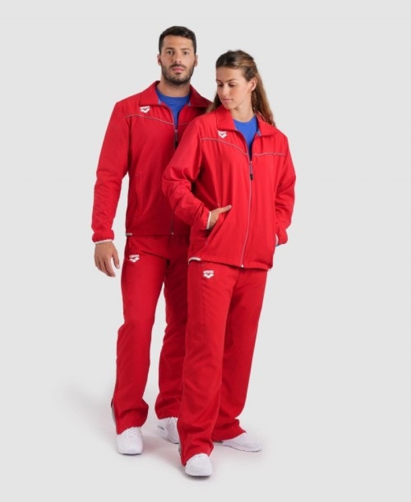 Red Arena Team Sports Panel Men's Jackets | 79365123