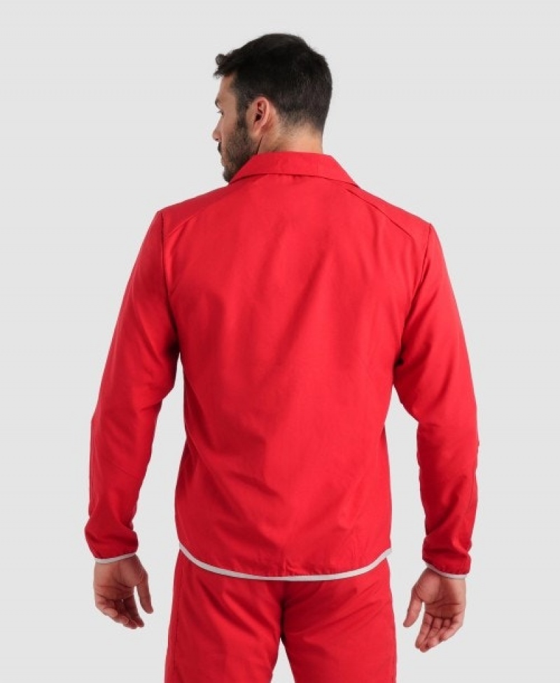 Red Arena Team Sports Panel Men's Jackets | 79365123