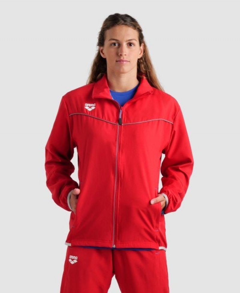 Red Arena Team Sports Panel Men's Jackets | 79365123