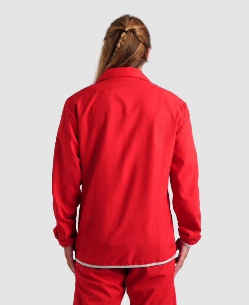 Red Arena Team Sports Panel Men's Jackets | 79365123