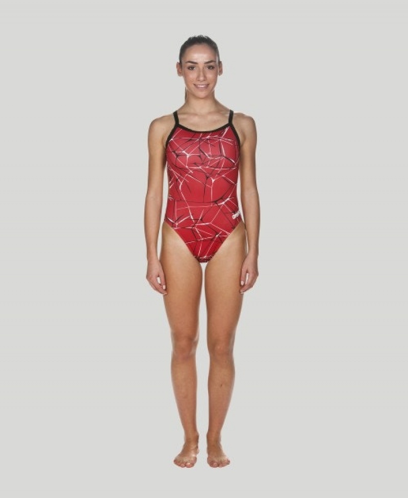 Red Arena Water Challenge Back Women's Swimsuits | 12188193