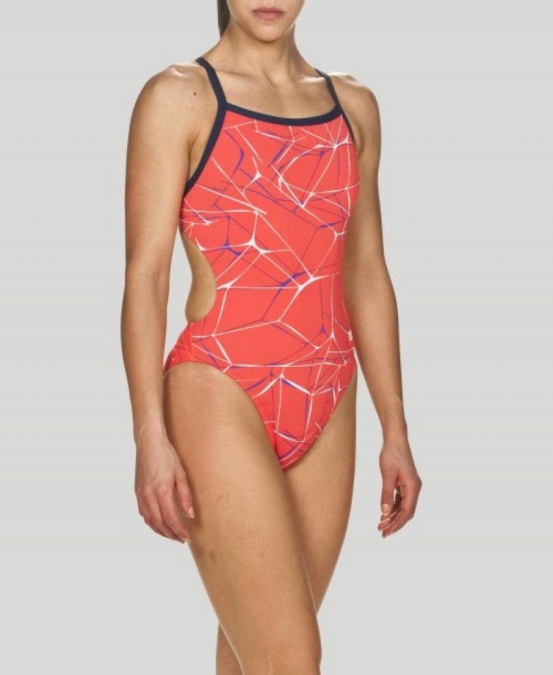 Red Arena Water Challenge Back Women's Swimsuits | 94685090